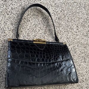 Vintage Black alligator purse